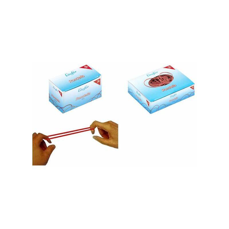 Läufer Gummiringe RONDELLA im Karton, rot, 100 mm, 100 g