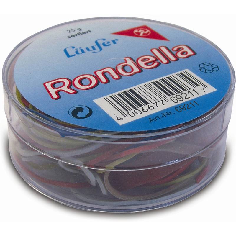 Läufer Gummiringe RONDELLA in Dose, sortiert, 25 g