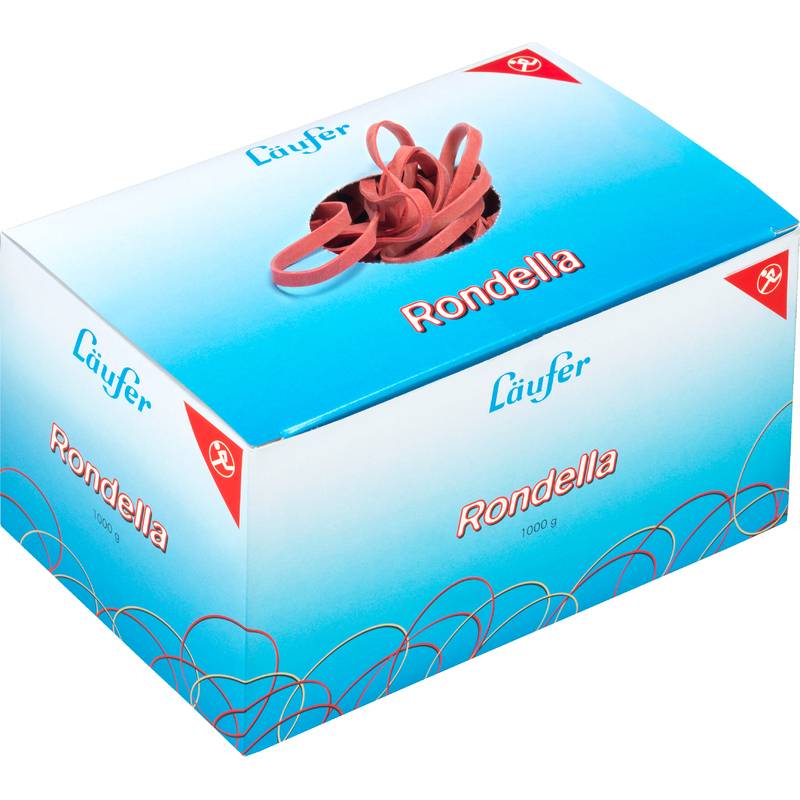 Läufer Gummibänder RONDELLA im Karton, 80 x 2 mm, 1.000 g