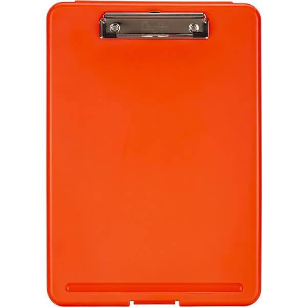 Klemmbrett A4 Kunststoff mit Dokumentenfach neonorange