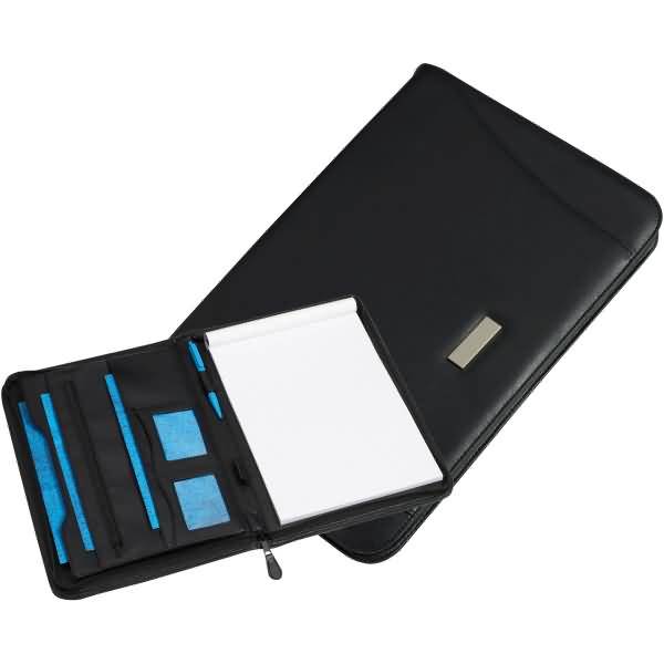 Schreibmappe A4 Excellent de luxe 25x34cm aus Kunstleder schwarz