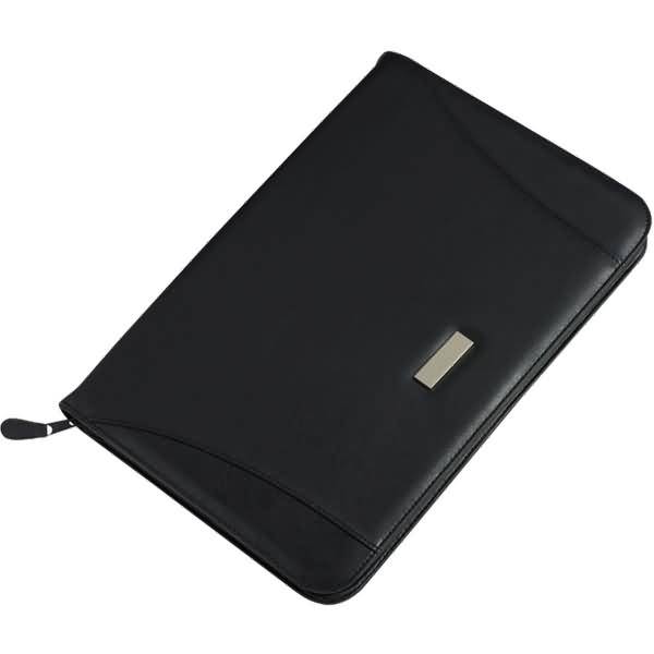 Schreibmappe A4 Excellent de luxe 25x34cm aus Kunstleder schwarz