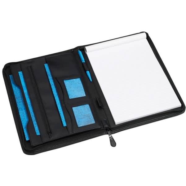 Schreibmappe A4 Excellent de luxe 25x34cm aus Kunstleder schwarz