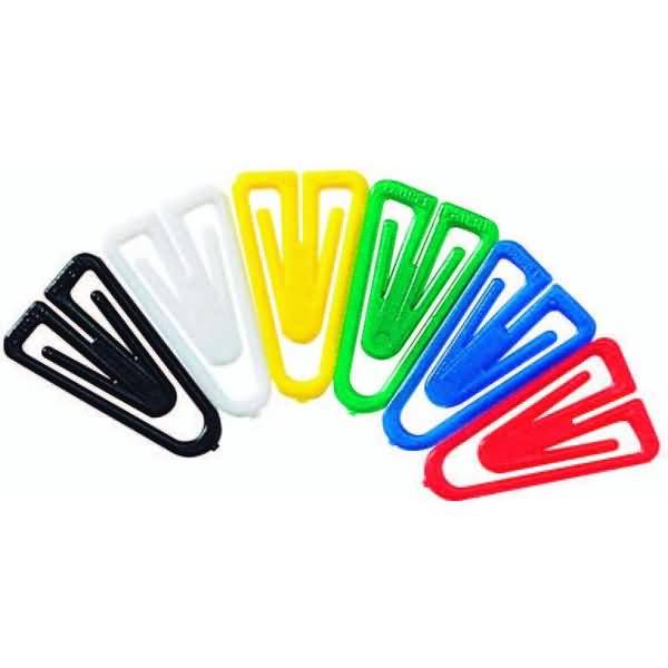 Büroklammern Plastiklips 21mm VE=100 Stück Grundfarben sortiert