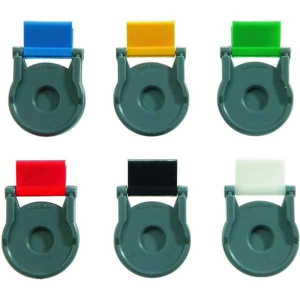 Binderklip Caesar 32x60mm VE=12 Stück Grundfarben sortiert