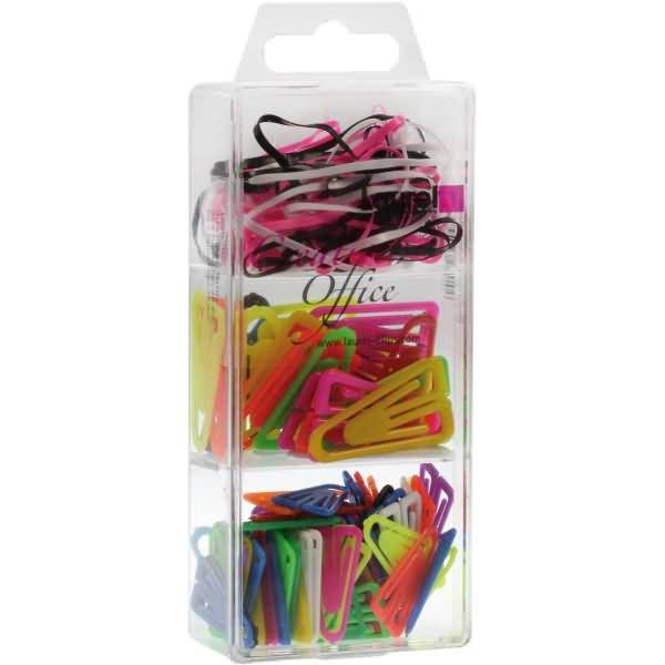 Trio-Box Gummi-Band, Plastikclips Inhalt 125 Teile