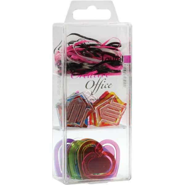 Trio-Box Gummi-Band, Herz- und Pfeilclip inhalt 75 Teile