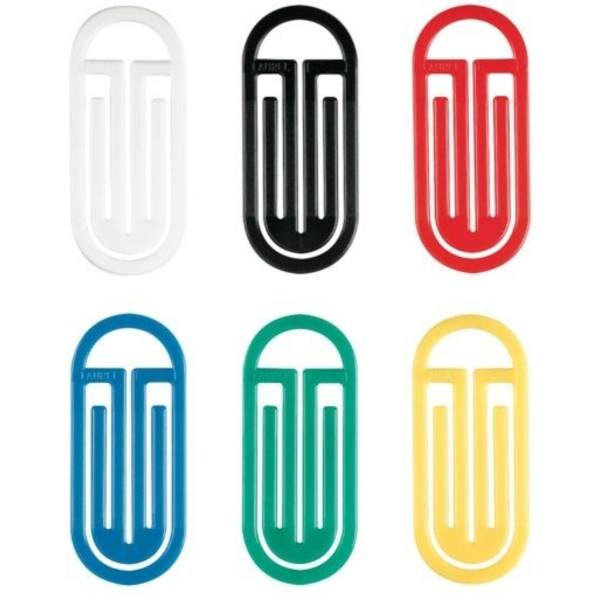 Büroklammern King Klip mit Bogen 62mm VE=50 Stück Grundfarben sortiert