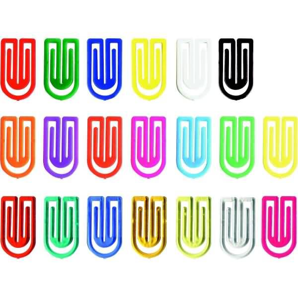 Büroklammern King Klip 50mm VE=50 Stück Grund- und Leuchtfarben sortiert