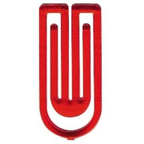 Büroklammern King Klip 50mm VE=20 Stück kristallrot