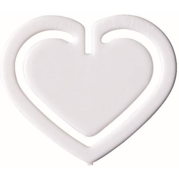 Büroklammern Herzklip 30mm VE=1000 Stück weiß