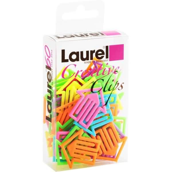 Büroklammern Pfeilklip 30mm VE=50 Stück Leuchtfarben sortiert