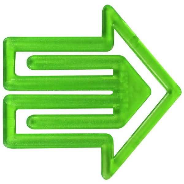 Büroklammern Pfeilklip 30mm VE=100 Stück kristallgrün