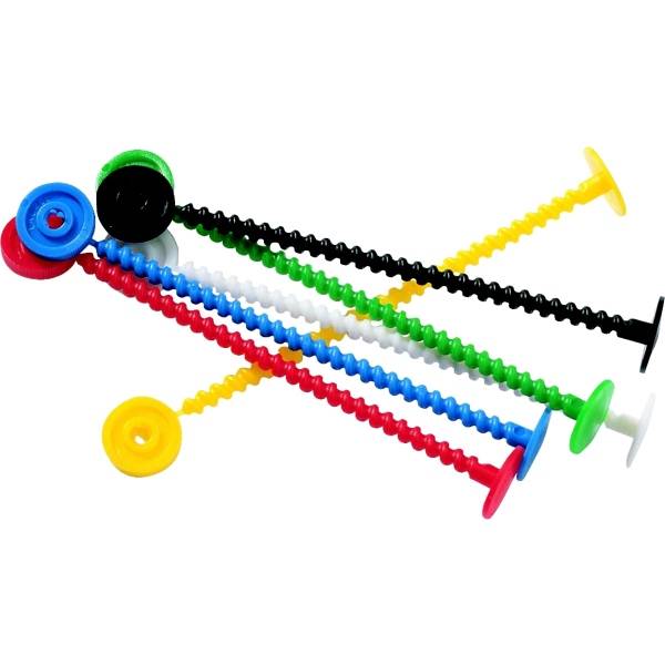 Bindeschraube 75mm (für 1 Ordnerinhalt) VE=6 Stück Grundfarben sortiert