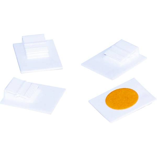 Klebeklip Clib Tab selbstklebend 20x24 mm VE=100 Stück weiß