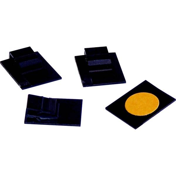 Klebeklip Clib Tab selbstklebend 20x24 mm VE=100 Stück schwarz