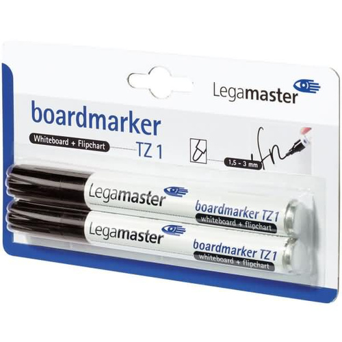 Boardmarker TZ 1 nachfüllbar 1,5-3mm schwarz VE=2 Stück Blister