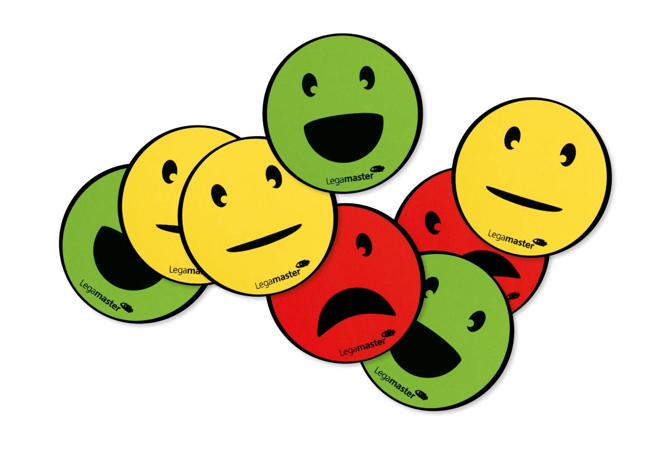 6 Legamaster Agile Smiley gemischt Magnete Motiv Ø 5,0 cm