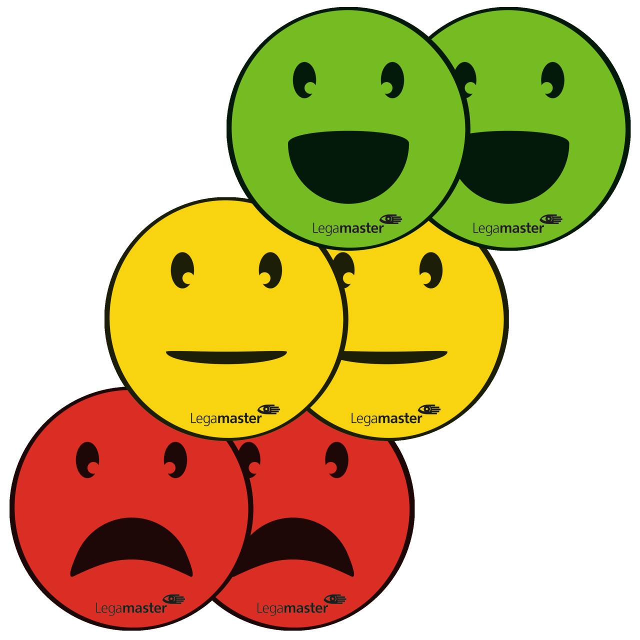 6 Legamaster Agile Smiley gemischt Magnete Motiv Ø 5,0 cm