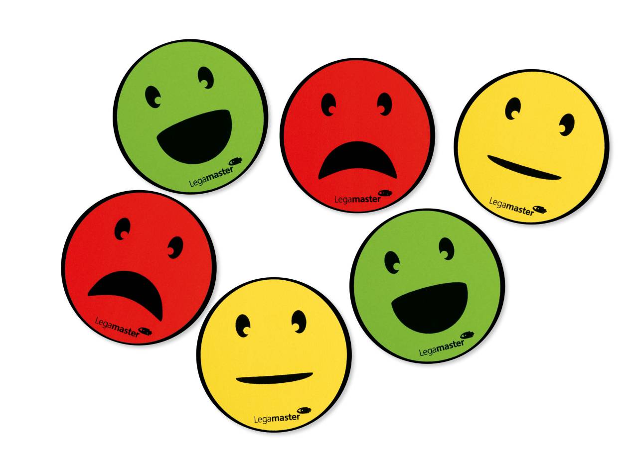 5 Legamaster Agile Smiley Neutral Magnete Motiv Ø 5,0 cm