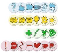 Legamaster Moderationskarte Emoticon 95mm Symbole sortiert 250St, Papier, Deutschland, 90 g, 95 mm, 95 mm, 15 mm