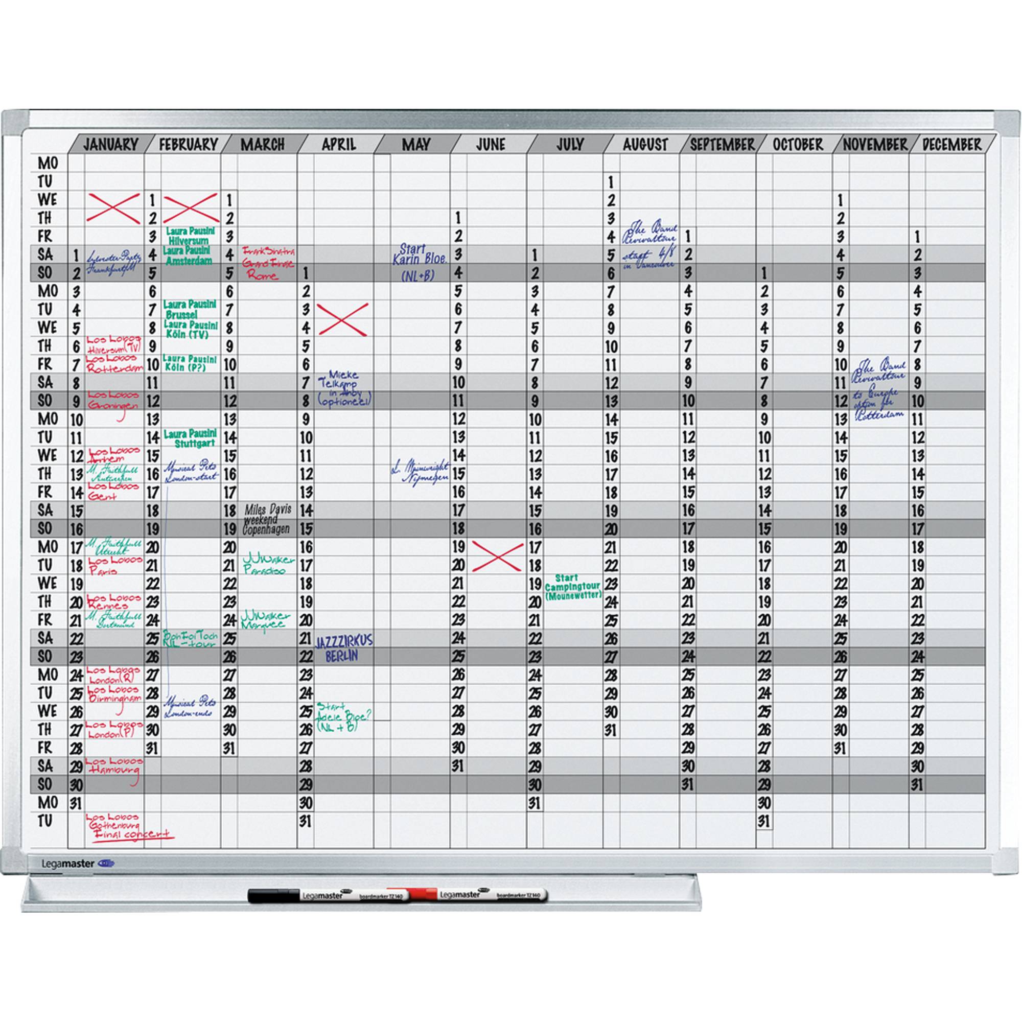 Legamaster Jahresplaner Professional 7-400000 90x120 cm