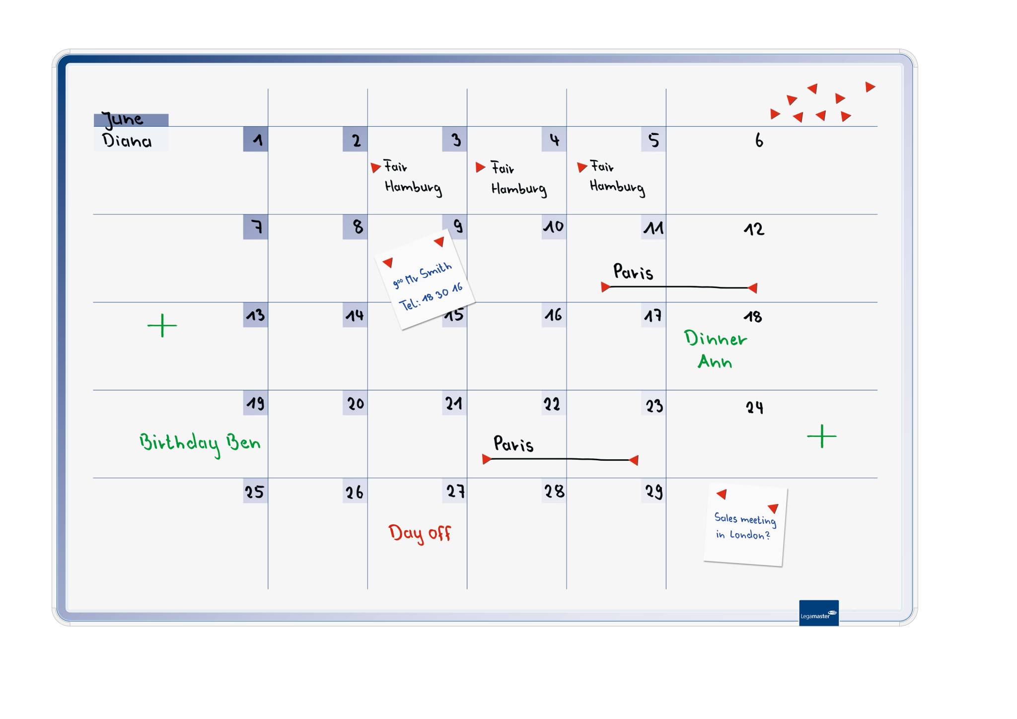 Legamaster Planungstafel Accents Linear Cool - Monat