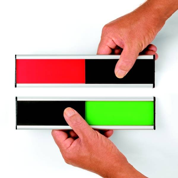 Rillen-Türschild 6x25cm Frei- Besetzt