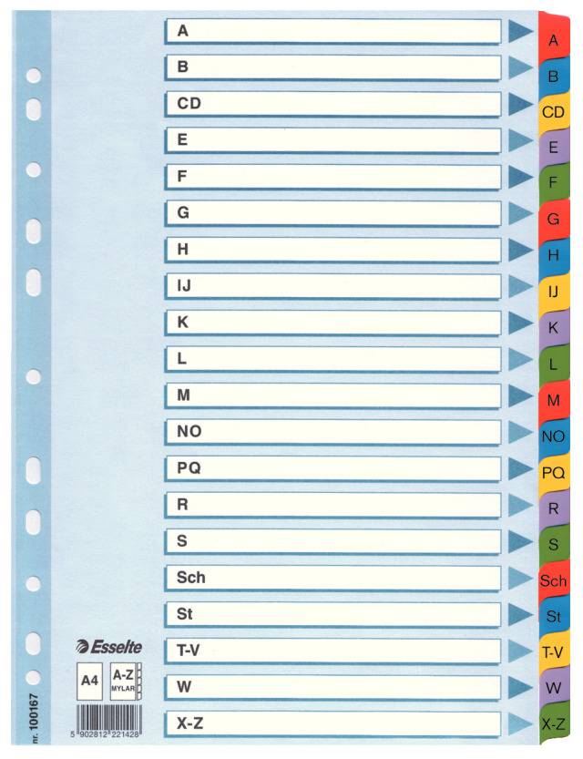 Kartonregister A-Z - Esselte