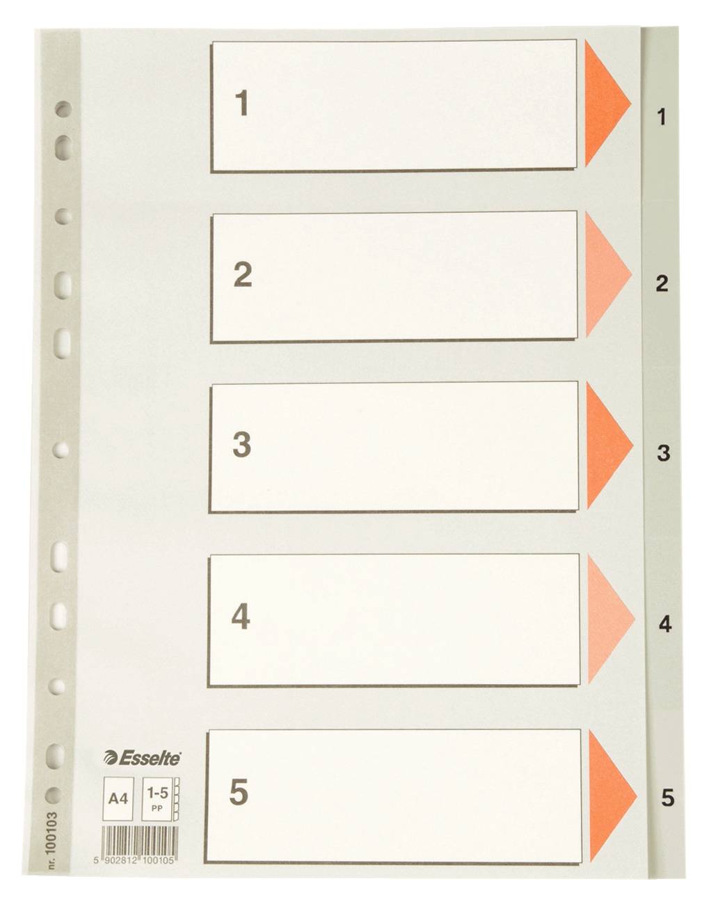Plastikregister Zahlen