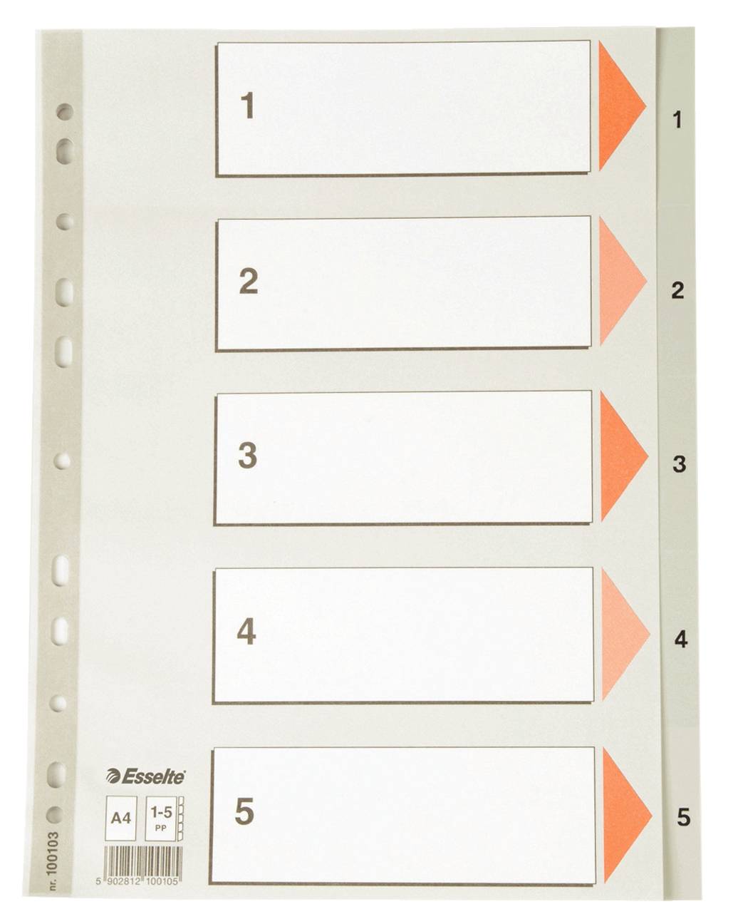 Plastikregister Zahlen