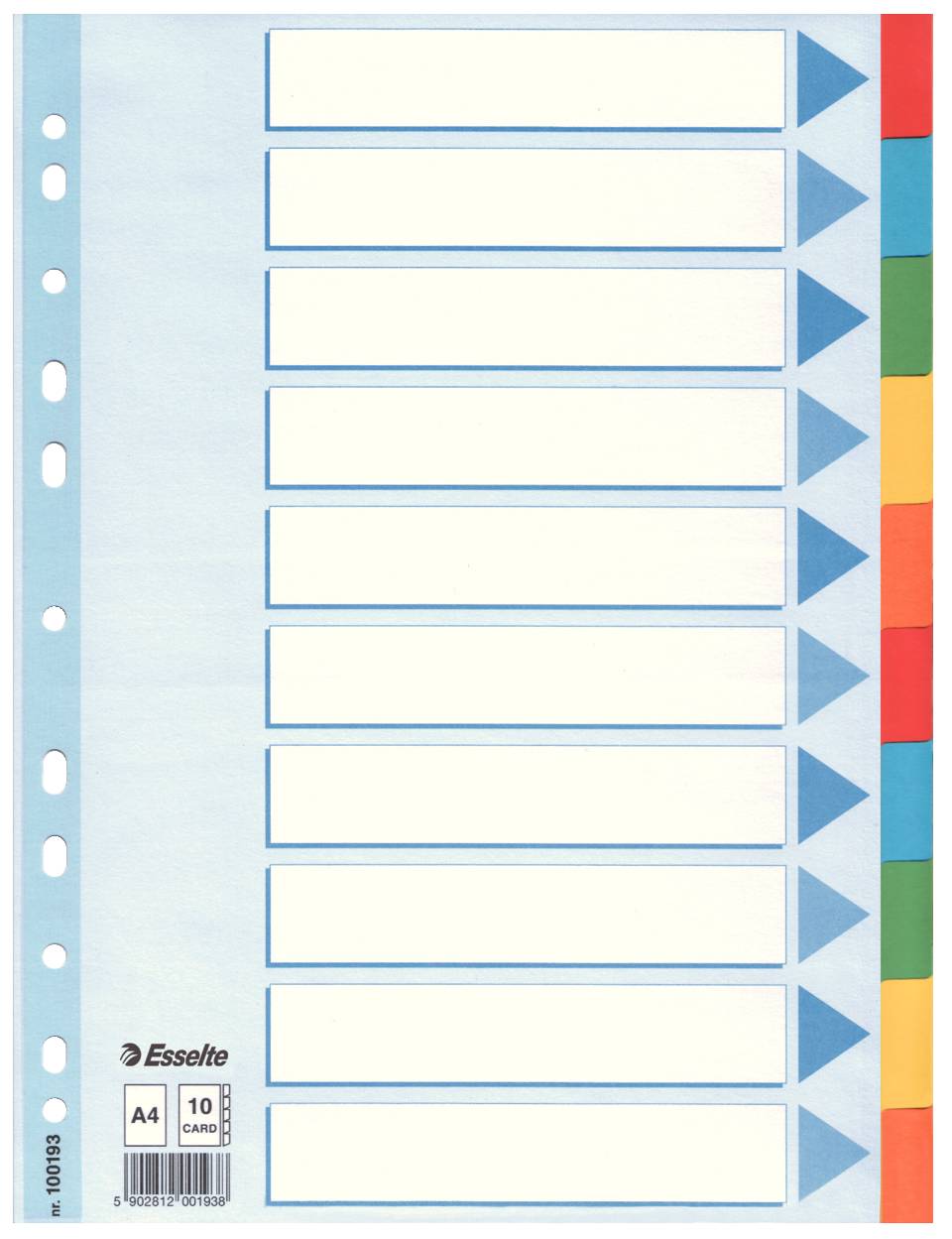 Kartonregister Blanko