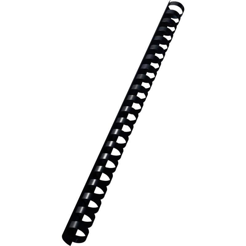 LEITZ Plastikbinderücken, DIN A4, 21 Ringe, 16 mm, schwarz