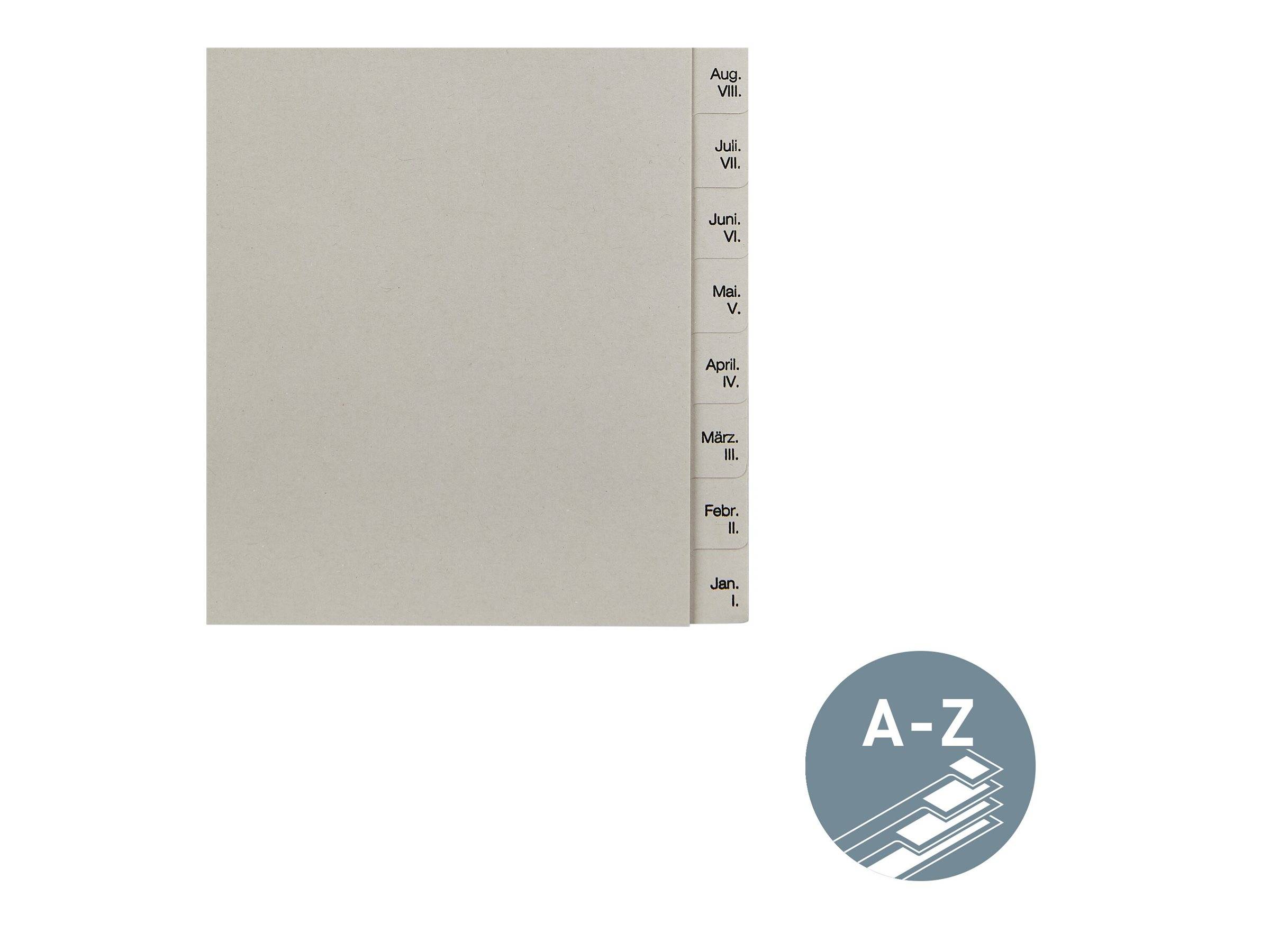 ESSELTE LEITZ - Leitz - Trennelement - 12 Teile - vorgedruckt: Dez-Jan - für A4 (210 x 297 mm)