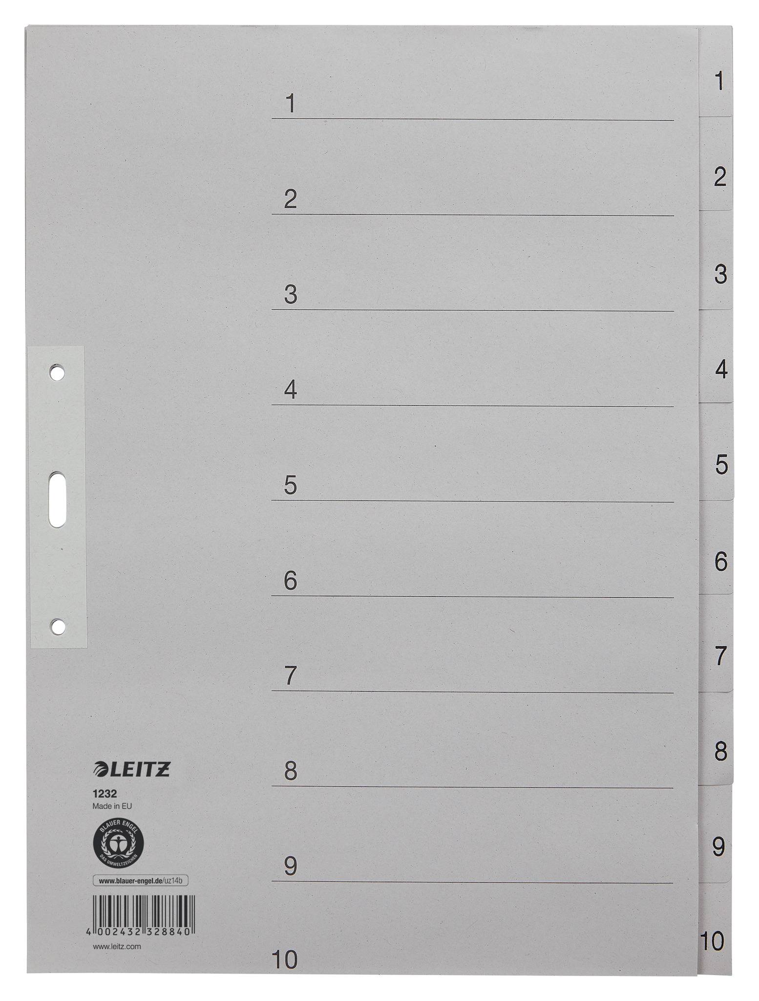 Papierregister Zahlen