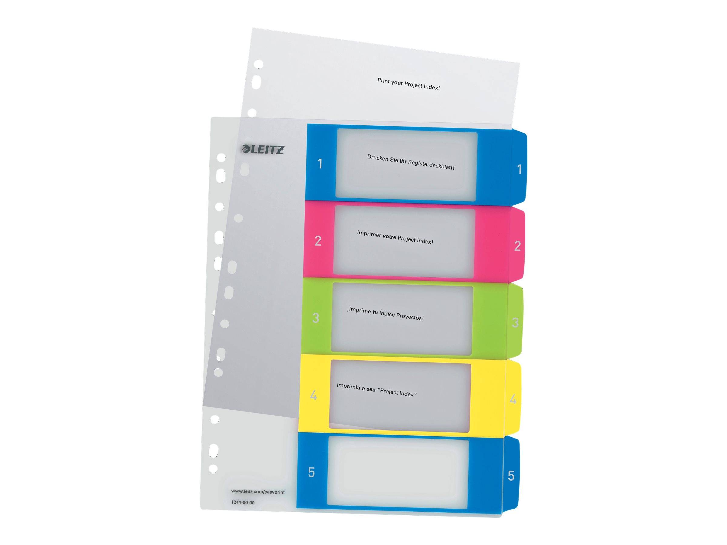 Esselte Leitz WOW A4+ - Trennelement - 5 Teile - vorgedruckt: 1-5