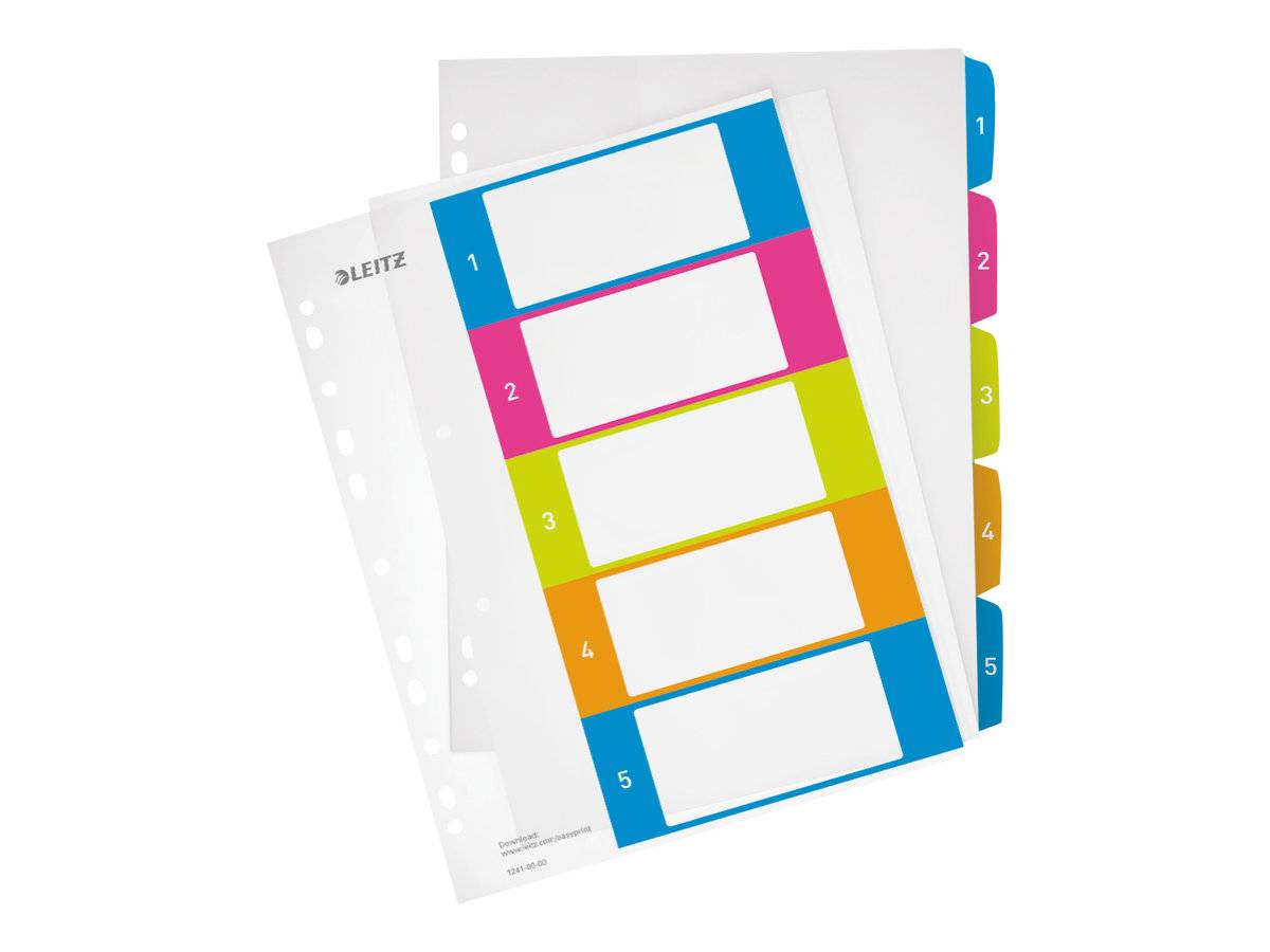 ESSELTE LEITZ - Leitz WOW A4+ - Trennelement - 5 Teile - vorgedruckt: 1-5