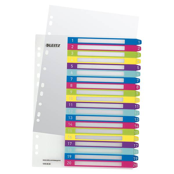 Plastikregister WOW Zahlen