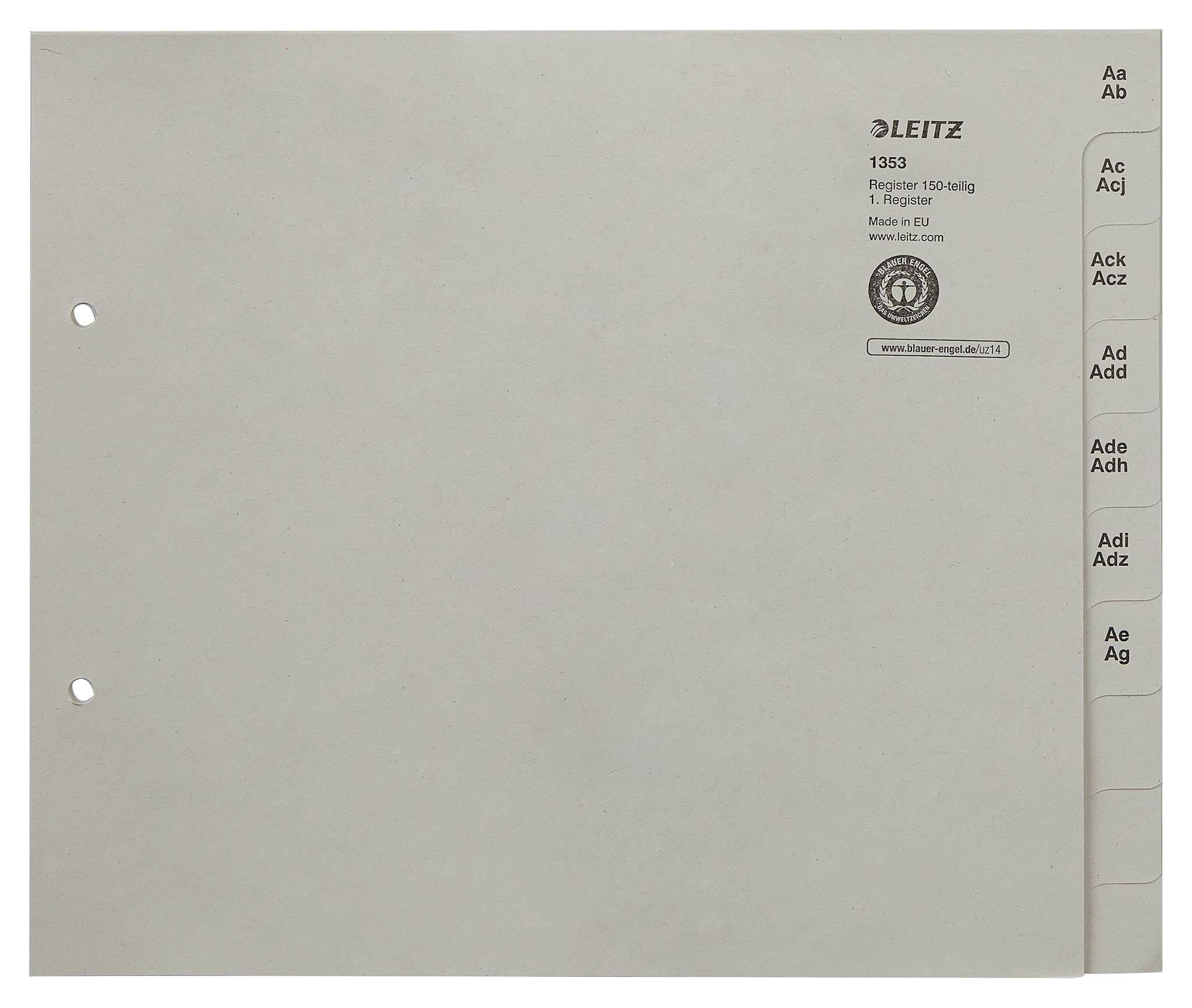 Registerserie A-Z - Grau