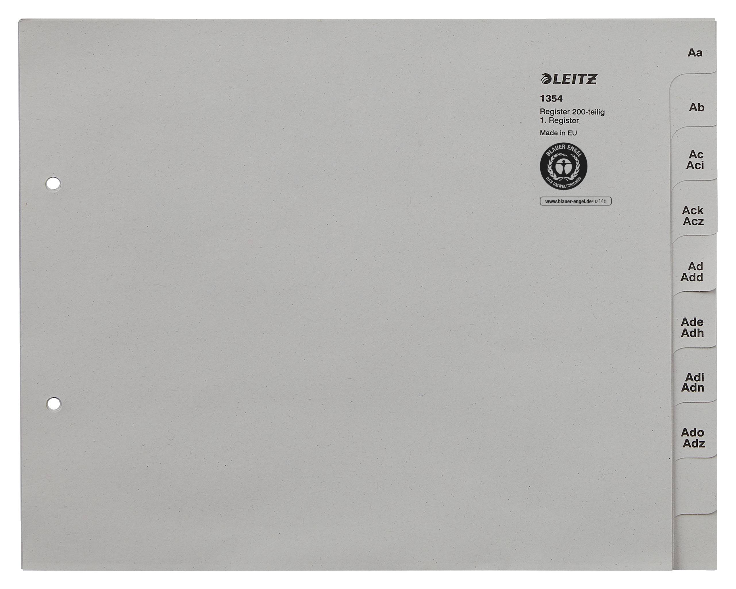 Registerserie A-Z - Grau