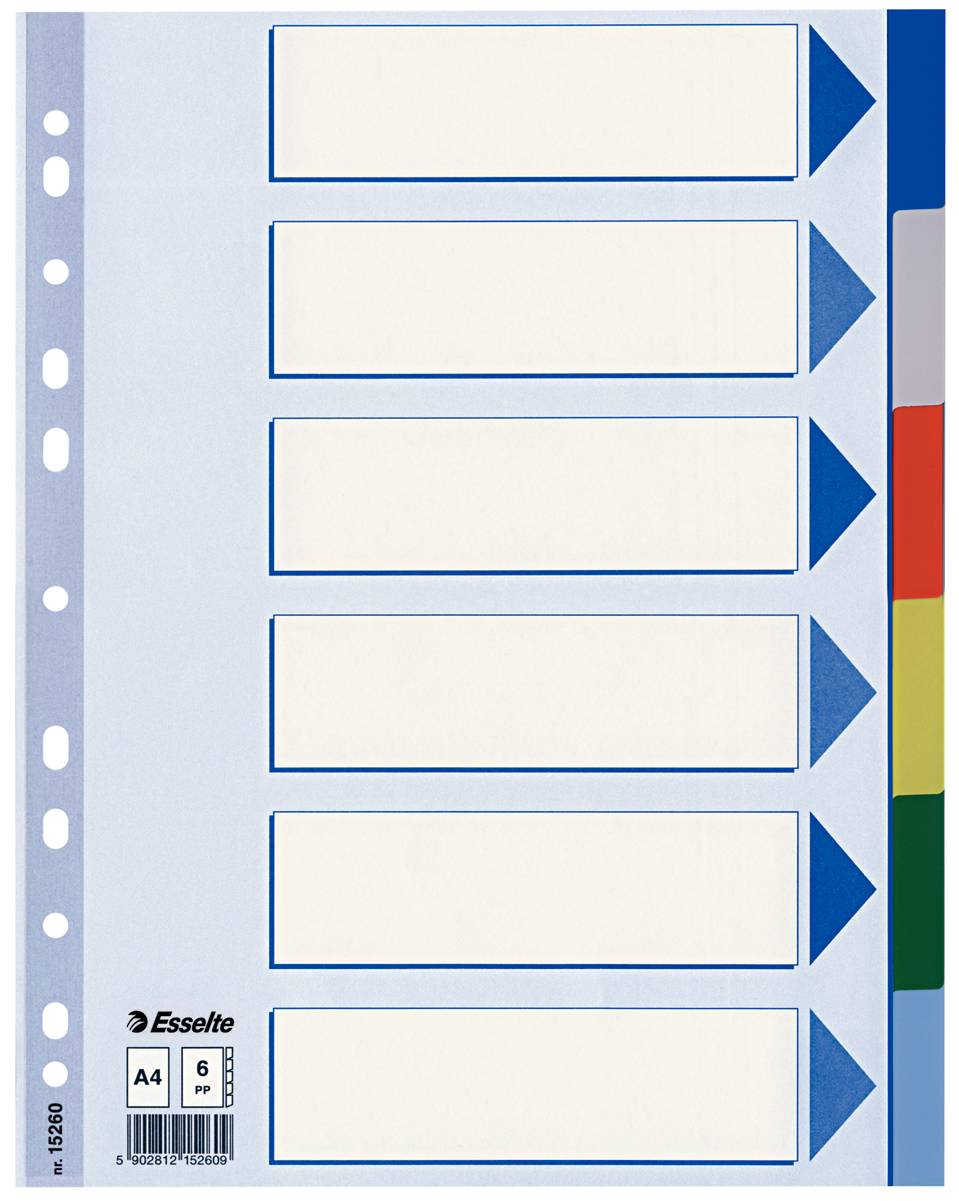 Plastikregister Blanko