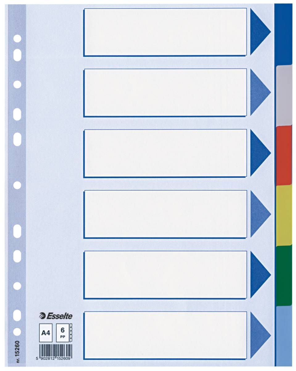 Plastikregister Blanko