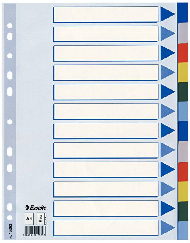 Plastikregister Blanko