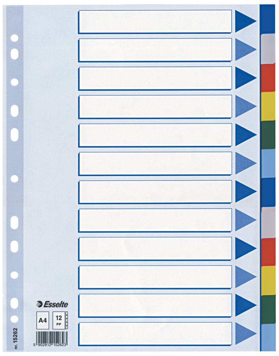 Plastikregister Blanko
