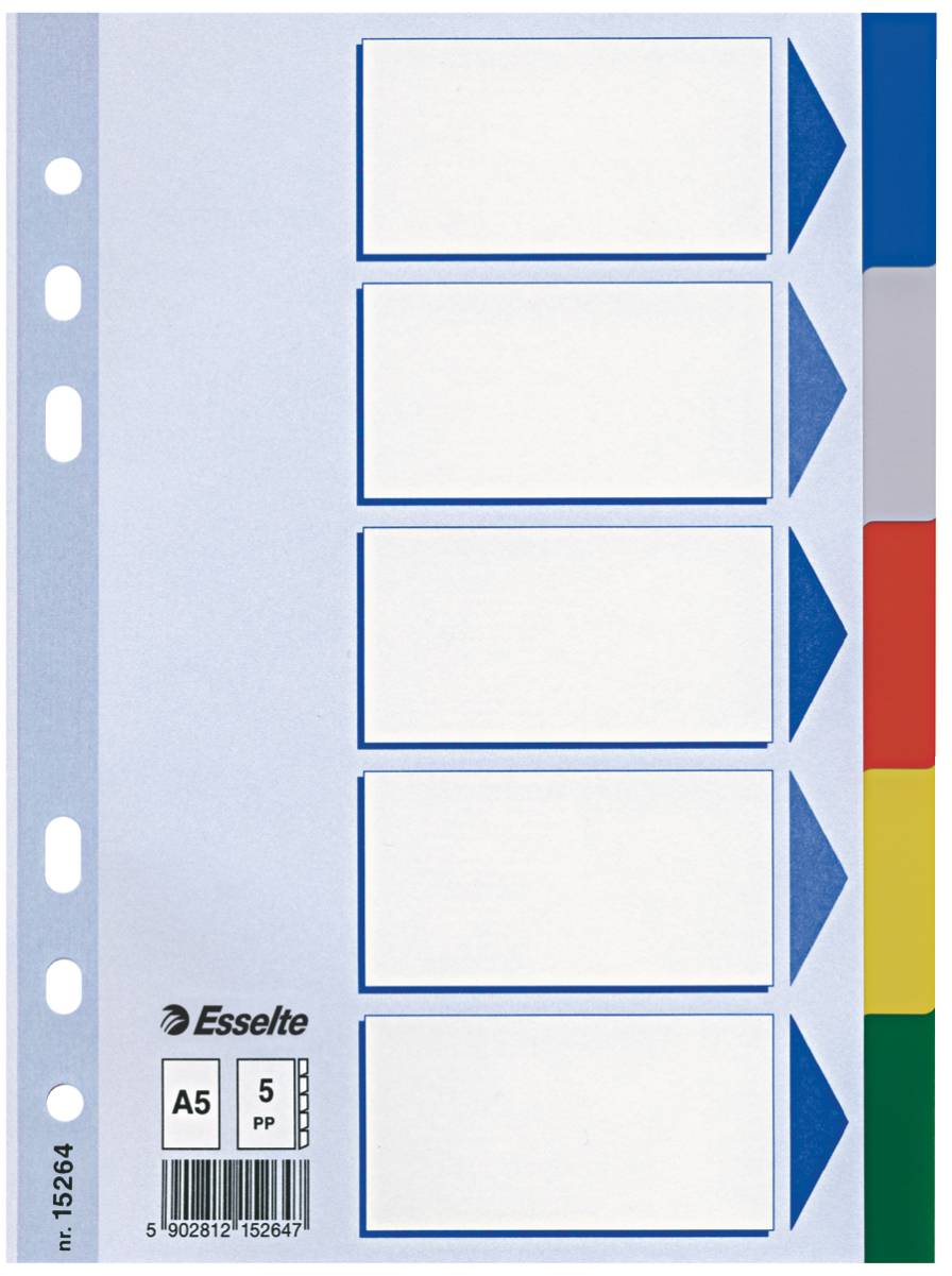 Plastikregister Blanko