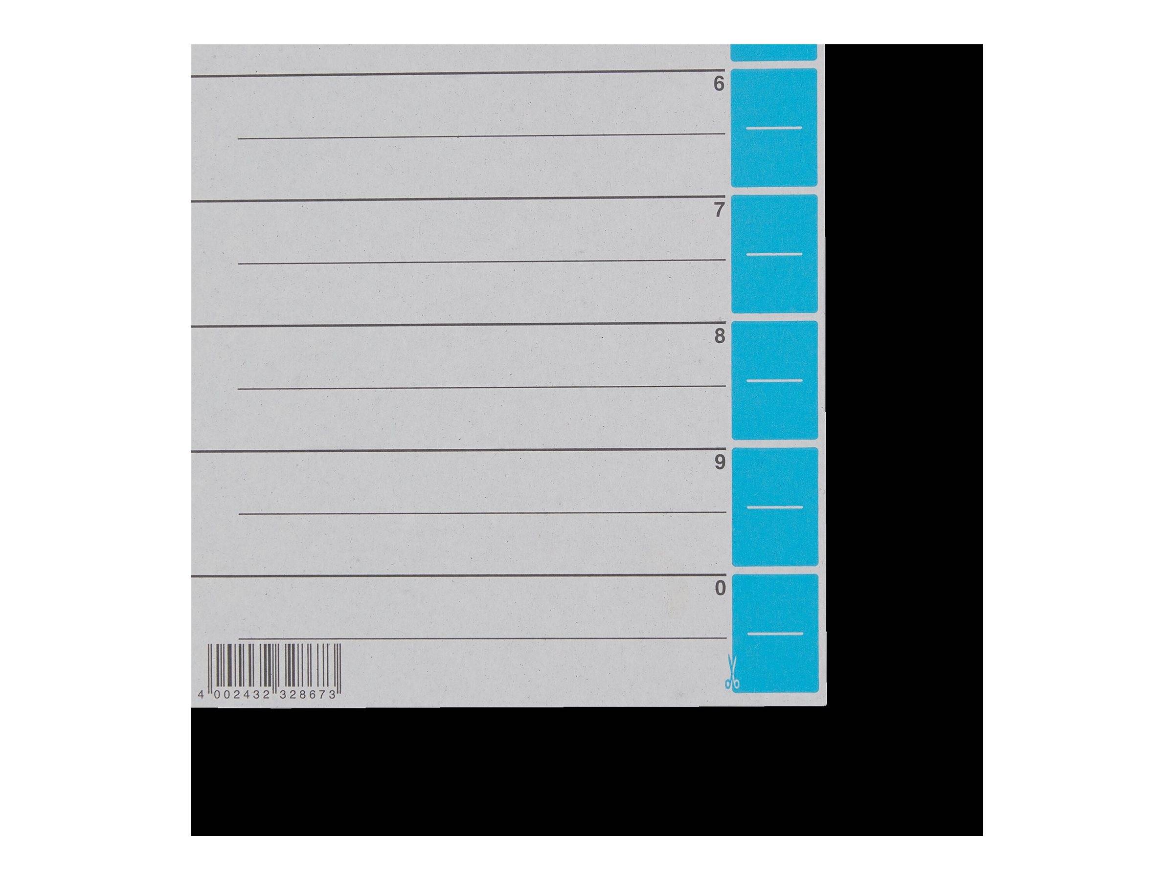 Esselte Leitz Trennelement - 10 Teile - vorgedruckt: 0-9 - für A4 (210 x 297 mm)