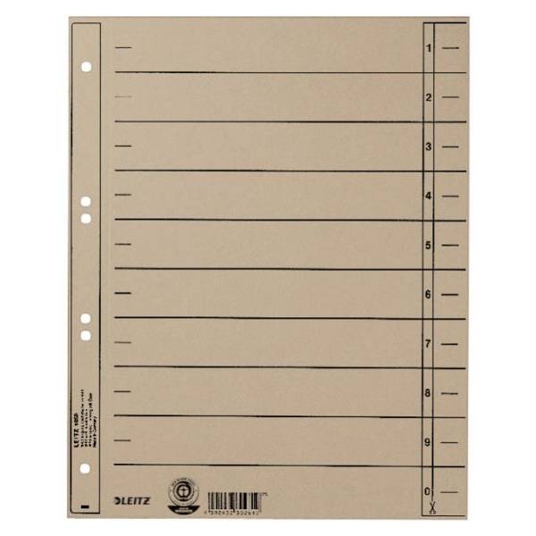 Trennblatt A4 230g Karton grau