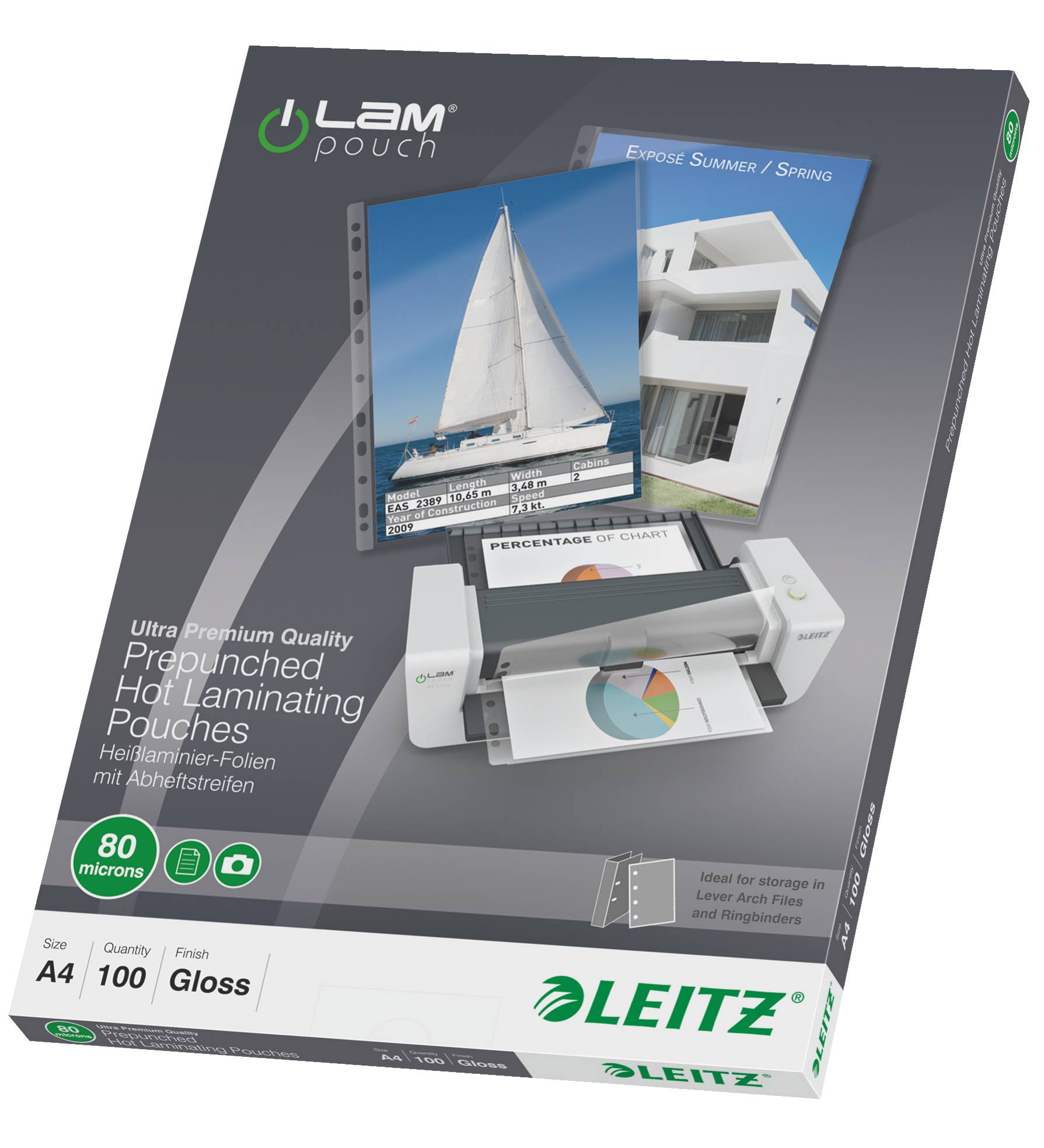 Esselte Leitz Glänzend - A4 (210 x 297 mm) Taschen