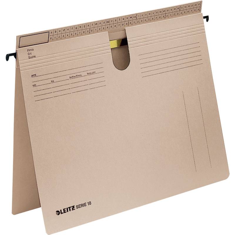 LEITZ SERIE 18 Hängehefter, Manilakarton 250 g/qm, grau
