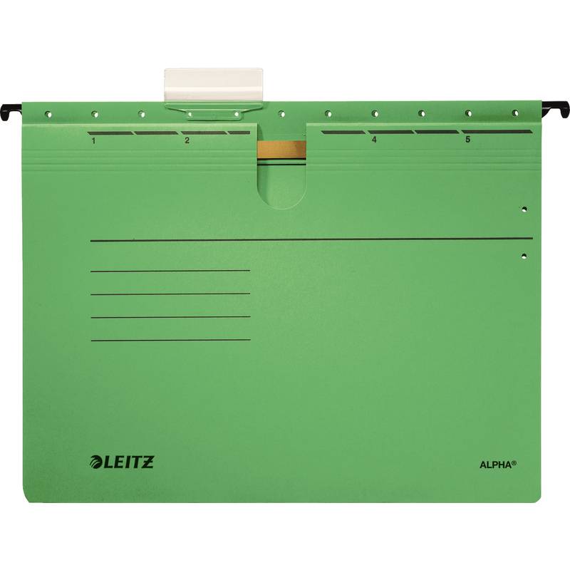 LEITZ ALPHA Hängehefter, A4, kaufmännische Heftung, grün